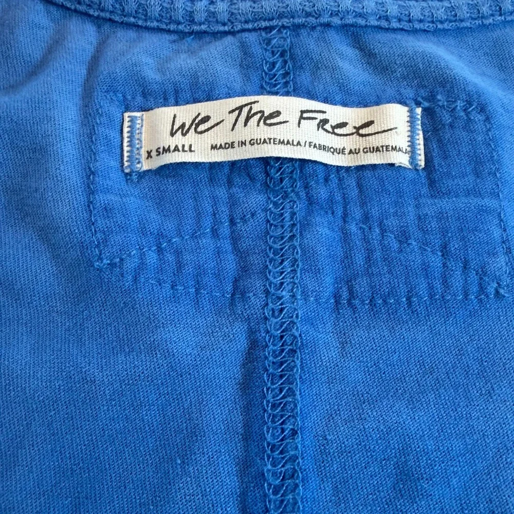 We The Free Coastal Cruising Long‎ Sleeve T XS Free People Lake Victoria Blue
